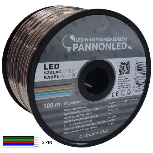 Öteres színes vezeték / 22AWG - 0,35 mm2 kábel RGBW LED szalag szereléshez